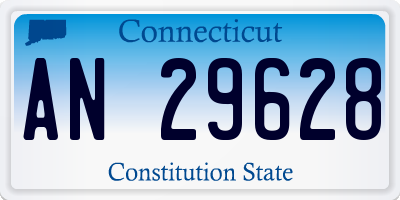 CT license plate AN29628