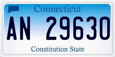CT license plate AN29630