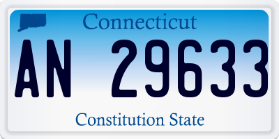 CT license plate AN29633