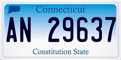 CT license plate AN29637