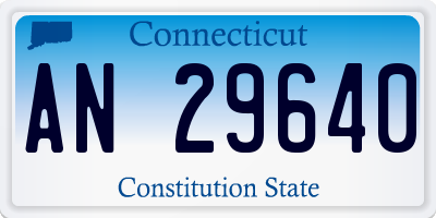 CT license plate AN29640