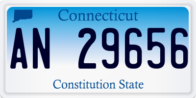 CT license plate AN29656