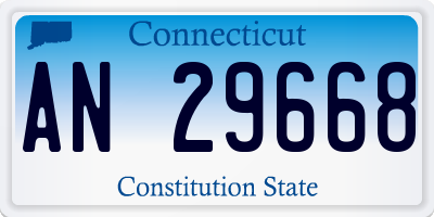 CT license plate AN29668