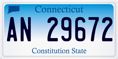 CT license plate AN29672