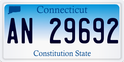CT license plate AN29692