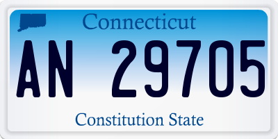 CT license plate AN29705