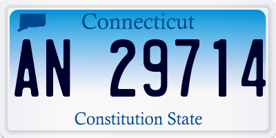 CT license plate AN29714