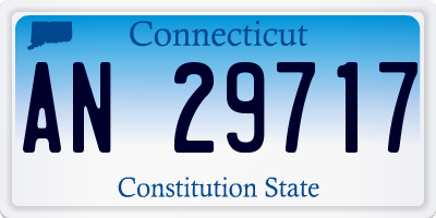 CT license plate AN29717