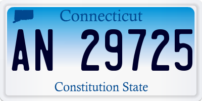 CT license plate AN29725