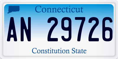 CT license plate AN29726