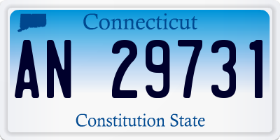 CT license plate AN29731