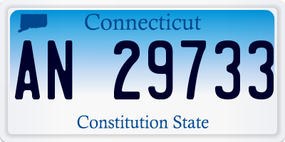 CT license plate AN29733