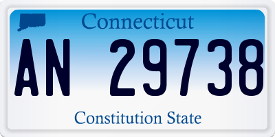 CT license plate AN29738