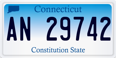 CT license plate AN29742