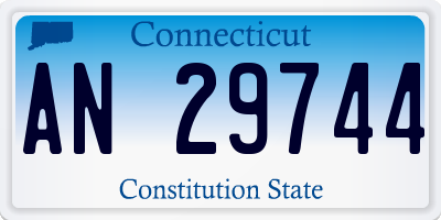 CT license plate AN29744