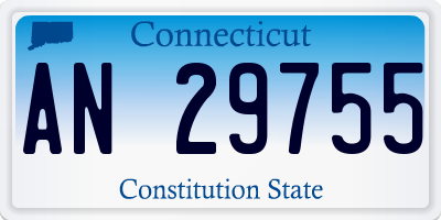 CT license plate AN29755