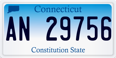 CT license plate AN29756