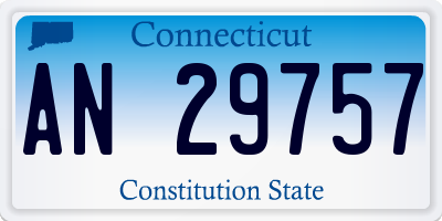 CT license plate AN29757