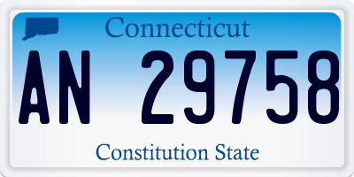 CT license plate AN29758