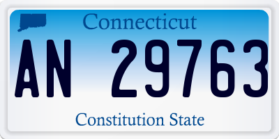 CT license plate AN29763