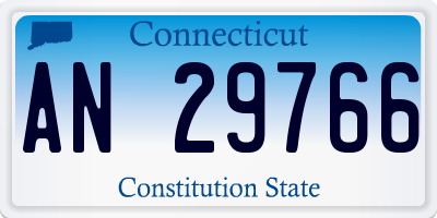 CT license plate AN29766