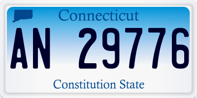 CT license plate AN29776