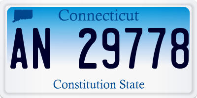 CT license plate AN29778