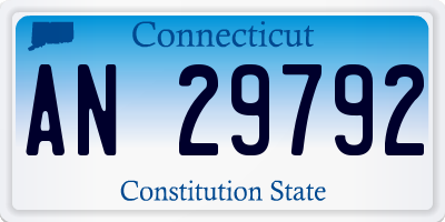 CT license plate AN29792