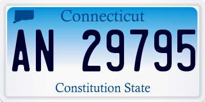 CT license plate AN29795