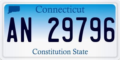 CT license plate AN29796