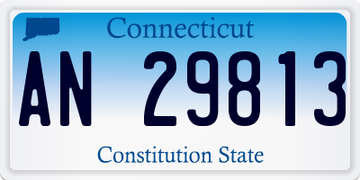 CT license plate AN29813