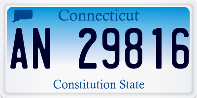 CT license plate AN29816