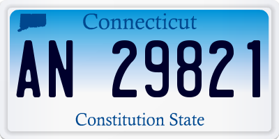 CT license plate AN29821