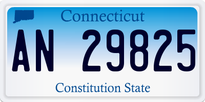 CT license plate AN29825