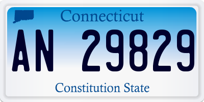 CT license plate AN29829