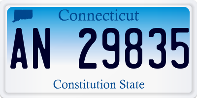 CT license plate AN29835