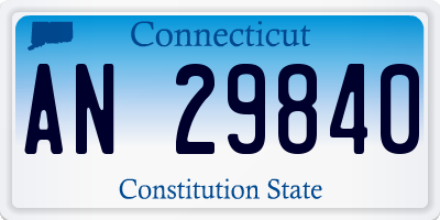 CT license plate AN29840