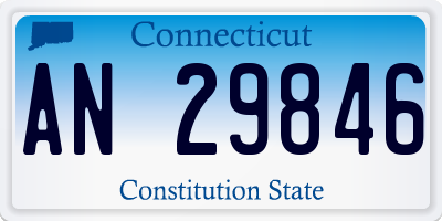 CT license plate AN29846