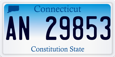 CT license plate AN29853