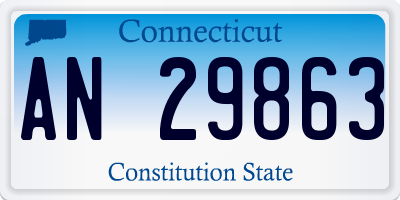 CT license plate AN29863