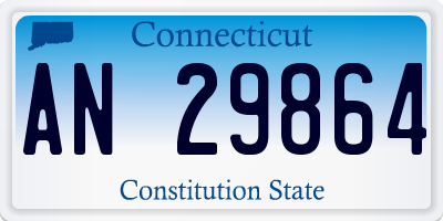 CT license plate AN29864