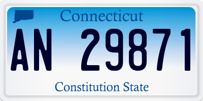 CT license plate AN29871