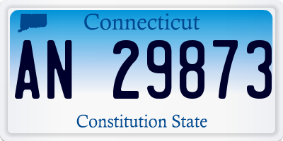 CT license plate AN29873