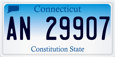 CT license plate AN29907