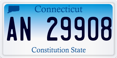 CT license plate AN29908