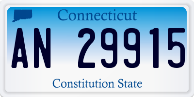 CT license plate AN29915