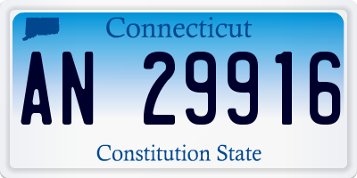 CT license plate AN29916