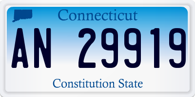 CT license plate AN29919
