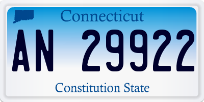 CT license plate AN29922