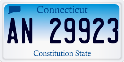 CT license plate AN29923